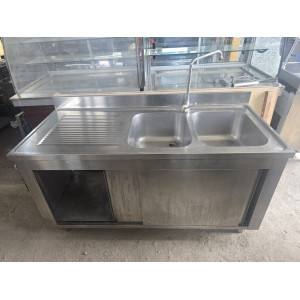 Lavello Inox Armadiato 2 Vasche Più Gocciolatoio