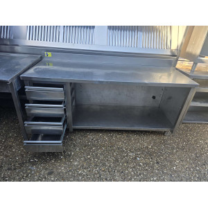 Tavolo Inox Con Cassettiera